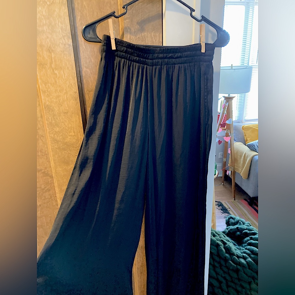 Zara Wide-leg Black Pants
